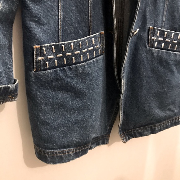 Vintage denim 1991 studded blazer size 8/10 - Picture 6 of 11
